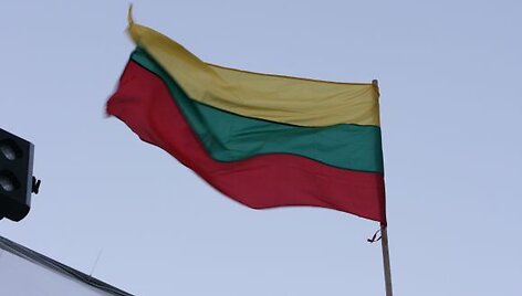 Trispalvės kovo 11-ąją plevesavo ne ant visų pastatų. 
