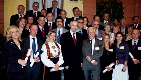 Klaipėdos Socialinių mokslų kolegijos direktorės pavaduotoja strategijai ir plėtrai Gabija Mikalauskienė (pirma i&scaron; kairės) įsiamžino su kitų Europos auk&scaron;tųjų mokyklų atstovais.