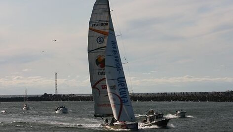 Pasaulį apiplaukusios jachtos &bdquo;Ambersail&ldquo;  fini&scaron;o uostu tapo Klaipėda. 
