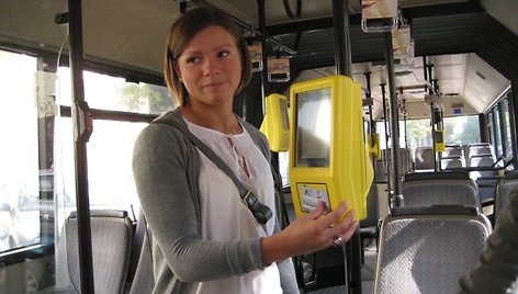 „Klaipėdos keleivinio transporto“ veidas - sprinterė Lina Grinčikaitė.  