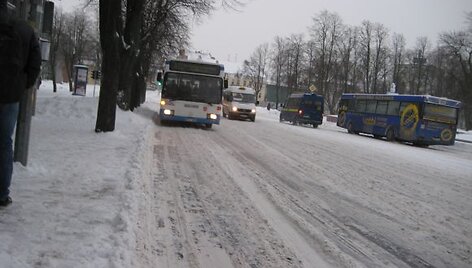 Klaipėdos gatvėse eismo sąlygos &ndash; sudėtingos.