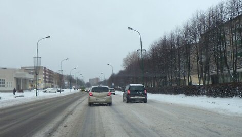 Taip ketvirtadienį atrodė Taikos prospektas.