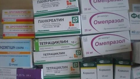 Kretingos turgavietėje prekiauta rusi&scaron;kais vaistais. 