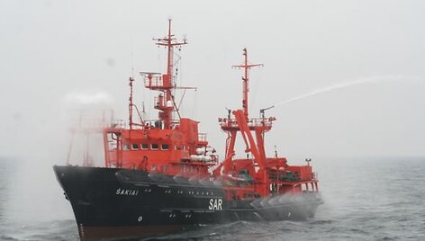 Laivas &bdquo;&Scaron;akiai&ldquo; dalyvauja pratybose Baltijos jūroje