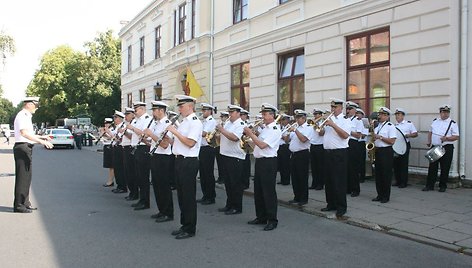 Klaipėdos koncertų salėje trečiadienį surengtas šventinis posėdis miesto gimtadieniui.