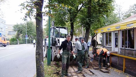 Vytauto gatvėje, Palangoje, prasidėjo remonto darbai.