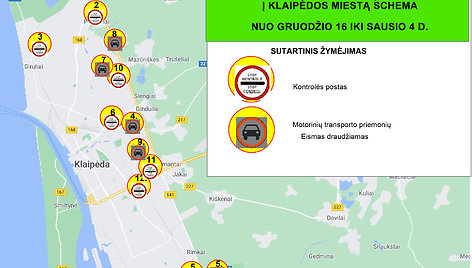 Judėjimo į Klaipėdą schema