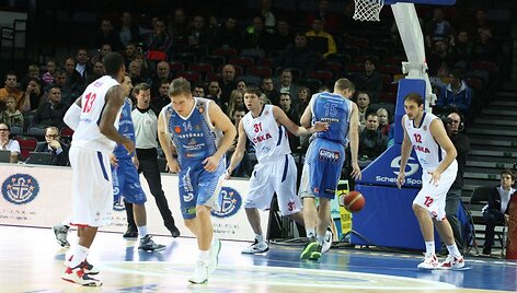 Rugtynių uostamiesčio &bdquo;&Scaron;vyturio&ldquo; arenoje tarp Klaipėdos &bdquo;Neptūno&ldquo; ir Maskvos &bdquo;CSKA&ldquo; akimirkos