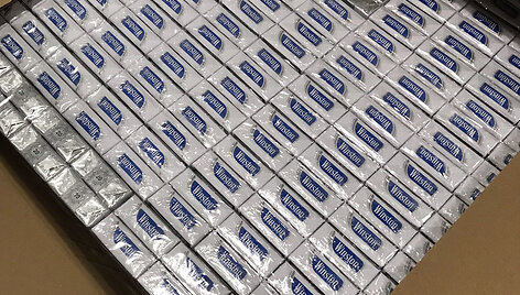Krovinyje buvo slepiama kontrabandinių cigarečių beveik už 2 mln. eurų.