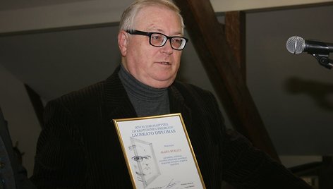Algis Kuklys Ievos Simonaitytės premiją gavo už novelistiką. 