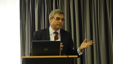 &bdquo;NordBalt&ldquo; projektą įgyvendinančio Lietuvos elektros perdavimo sistemos operatoriaus &bdquo;Litgrid&ldquo; generalinis direktorius Virgilijus Poderys.