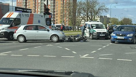 Avarija Klaipėdoje, ties &bdquo;Molo&ldquo; prekybos centru