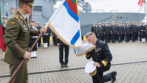 Naujasis karinių jūrų pajėgų vadas jūrų kapitonas Tadas Jablonskis