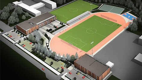 Apleistas uostamiesčio sporto kompleksas virs moderniu.