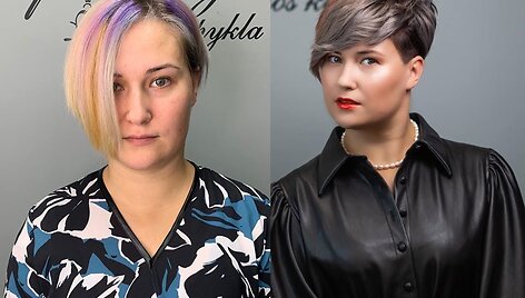 Kirpėjos-stilistės i&scaron;gražintos moterys pasikeitė neatpažįstamai.