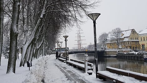Žiemi&scaron;kai padabinta Klaipėda