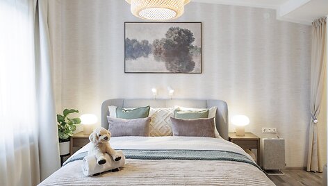 IKEA namai įgyvendinus pokyčius: miegamajame &ndash; jauki laisvalaikio erdvė