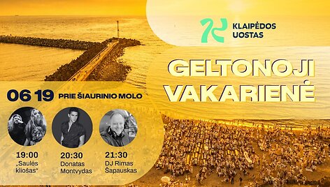 Geltonoji vakarienė kviečia vakarą praleisti Melnragėje, visai netoli molo. 