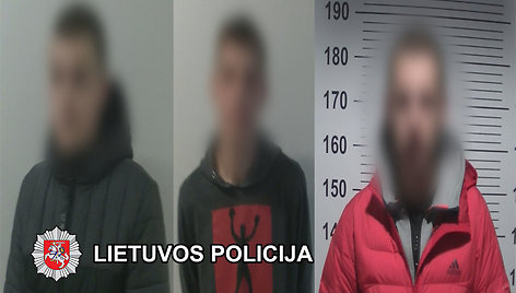 Klaipėdos policijos nustatyti plėšikai.