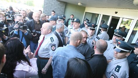 Prie pastato, kuriame L.Stankūnaitė susitiko su dukra