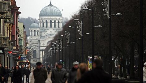 Vienas i&scaron; akcijos dalyvių ironi&scaron;kai pastebėjo, jog vienas i&scaron; lietuvi&scaron;kiausiu &scaron;alies miestu tituluojamo Kauno simbolių &ndash; rusi&scaron;kas soboras.