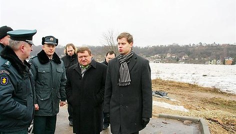Kauno meras A.Kupčinskas (dešinėje)