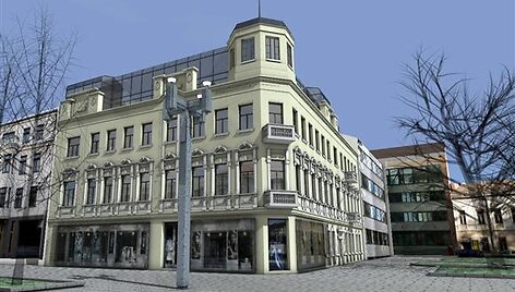 Ant senovinio pastato užmauk&scaron;linus stiklinį antstatą, jame planuojama atidaryti vie&scaron;butį.