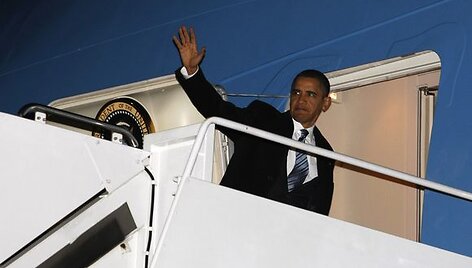 B.Obamos i&scaron;vykimas i&scaron; JAV