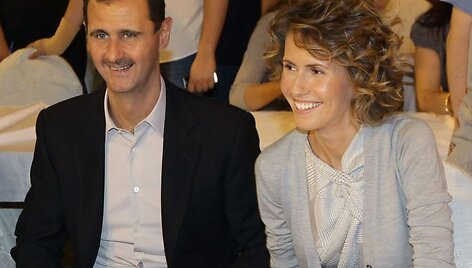 Basharas al Assadas ir jo žmona Asma