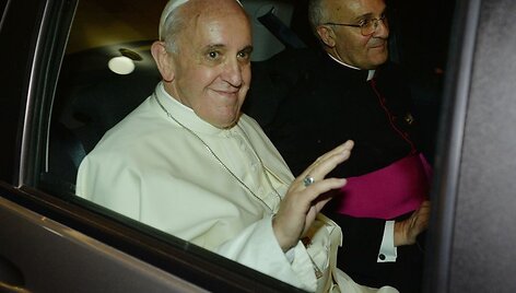Popiežius Pranci&scaron;kus atvyko į Braziliją.