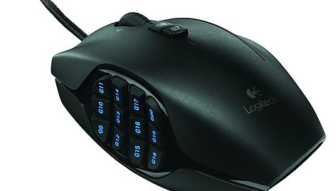 Kompiuterinė žaidimų pelė „Logitech G600 MMO Gaming Mouse“.