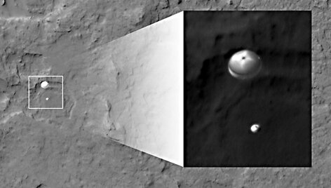 &bdquo;Curiosity&ldquo; nusileidimą Marse fiksavo ir NASA palydovai. 