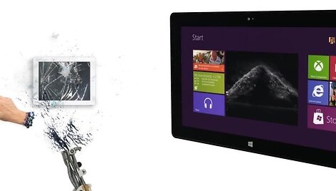 Nutekėjusioje reklamoje &bdquo;Microsoft Surface&ldquo; plan&scaron;etė sutalžo &bdquo;iPad&ldquo;.