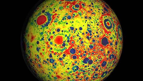 Mėnulio gravitacijos žemėlapis
