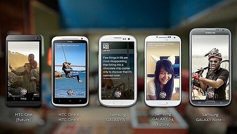 Pirmieji telefonai, kurių savininkai galės i&scaron;bandyti naująją &bdquo;Facebook Home&ldquo; aplinką