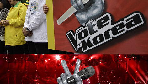Daugelyje pasaulio &scaron;alių, taip pat ir Lietuvoje, rengiamo formato &bdquo;The Voice of&hellip;&ldquo; logotipas Pietų Korėjoje buvo pritaikytas rinkimams.