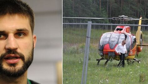 Linas Kleiza ir Tautvydo Bar&scaron;čio sraigtasparnis