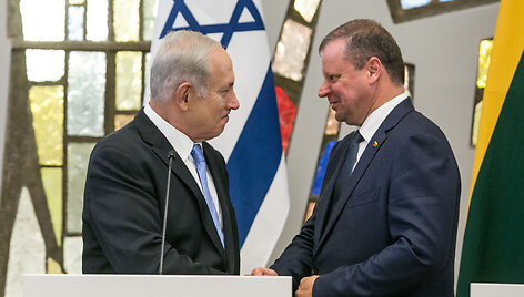 Benjaminas Netanyahu ir Saulius Skvernelis