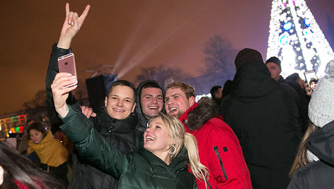 Naujųjų metų sutikimas Katedros aikštėje