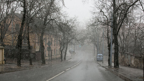 Į Vilnių grįžo sniegas