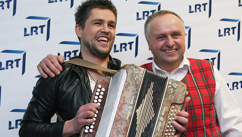 Andrius Pojavis su tėčiu Petru 