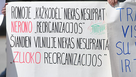 Piketas dėl vie&scaron;ojo transporto pertvarkos