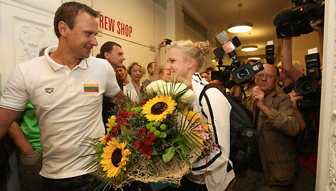 Rūta Meilutytė Vilniaus oro uoste