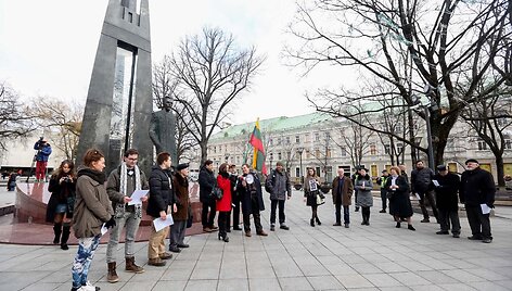Palaikymo akcijos akimirka