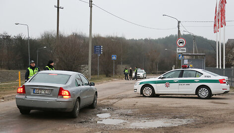 Vairuotojų kontrolės priemonėje Siesikų gatvėje