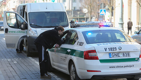 Vilniaus centre policija rūpinosi eismo saugumu