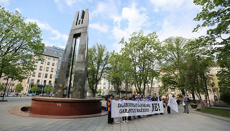 Profesinių sąjungų konfederacijos piketas Vilniuje