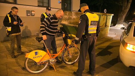 Rugsėjo 16 d. vakaro policijos reidas Vilniuje