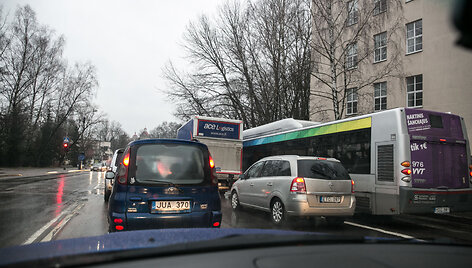 Transporto spūstis Vilniuje