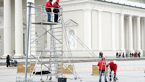 Katedros aikštėje stovės dirbtinė eglė